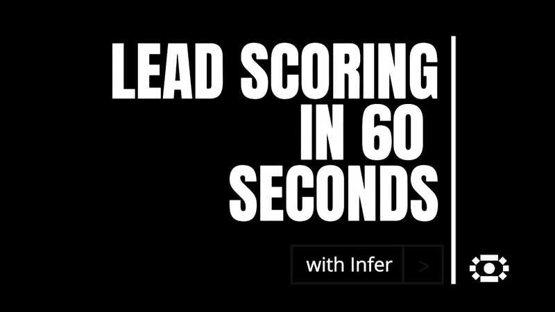 Lead Scoring in 60 Seconds with Infer